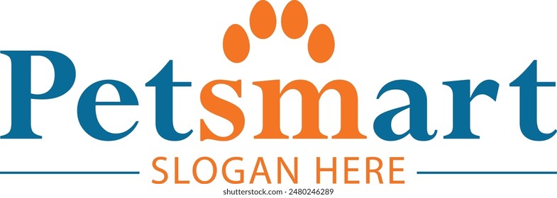 The PetSmart logo features a vibrant, stylized paw print, symbolizing their commitment to pet care and products for diverse pets, attracting pet lovers globally.