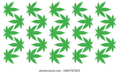fondo de Vector de marihuana verde de estampado