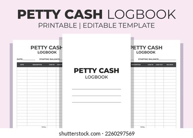 Petty Cash Logbook KDP Interior