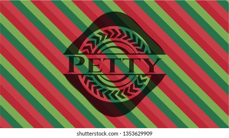 Petty christmas colors style badge.