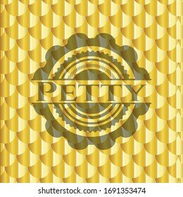 Petty gold badge. Scales pattern. Vector Illustration. Detailed.