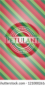 Petulant christmas colors emblem.