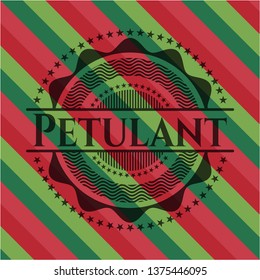 Petulant christmas style emblem.