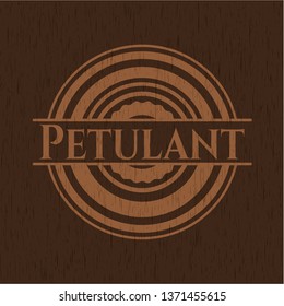Petulant wood emblem. Retro