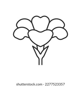 Petunia flower icon. High quality black vector illustration. svg