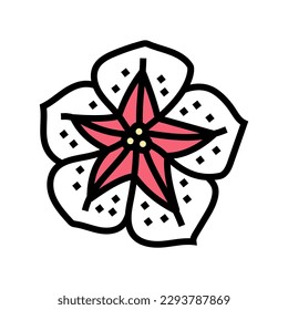 petunia flower spring color icon vector. petunia flower spring sign. isolated symbol illustration