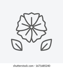 Petunia icon line symbol. Isolated vector illustration of icon sign concept for your web site mobile app logo UI design.