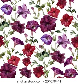 petunia, watercolor, wallpaper