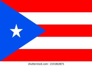 Peurto Rica national flag Illustration 