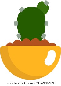 Peyote cactus, illustration, vector on a white background.