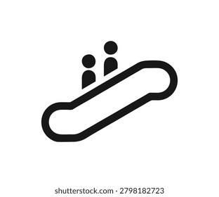 PF 020: Escalator sign vector design and illustration.
