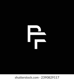 Letra abstracta PF o FP increíble marca artística empresa de diferentes colores ilustración logo. Diseño de iconos o monogramas.
