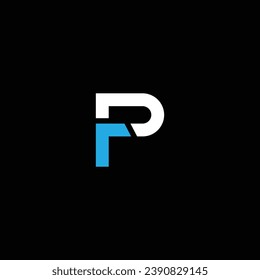 PF or FP abstract letter awesome artistic branding company different colors illustration logo. Icon or monogram design.