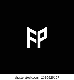 PF or FP abstract letter awesome artistic branding company different colors illustration logo. Icon or monogram design.