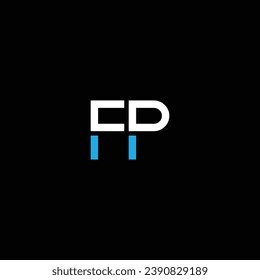 PF or FP abstract letter awesome artistic branding company different colors illustration logo. Icon or monogram design.