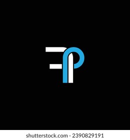 Letra abstracta PF o FP increíble marca artística empresa de diferentes colores ilustración logo. Diseño de iconos o monogramas.
