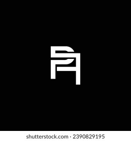 PF or FP abstract letter awesome artistic branding company different colors illustration logo. Icon or monogram design.