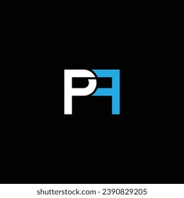 PF or FP abstract letter awesome artistic branding company different colors illustration logo. Icon or monogram design.