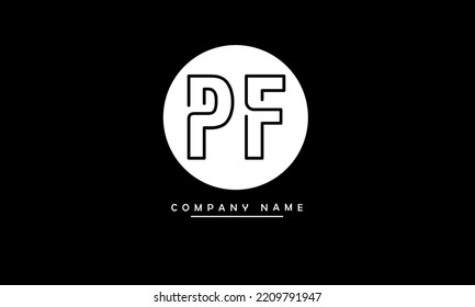Monogramm für abstrakte PF-Logos