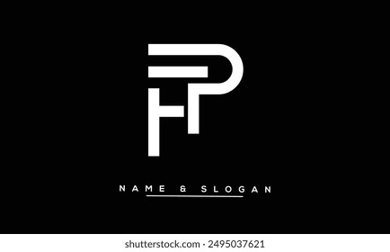 PF, FP Abstract Letters Logo Monogram