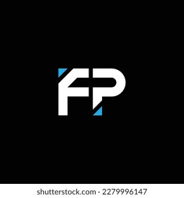 PF or FP abstract outstanding professional business awesome artistic branding company different colors illustration logo	