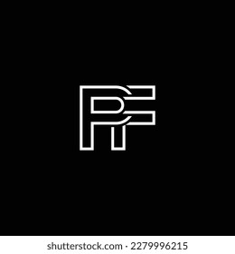 PF or FP abstract outstanding professional business awesome artistic branding company different colors illustration logo	
