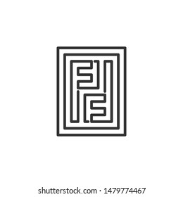 pf fp initial letter logo design