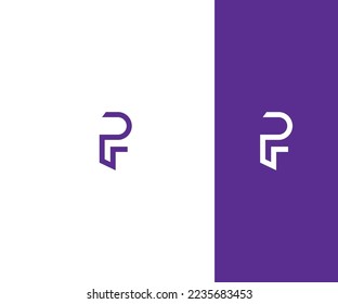PF, FP Letra Vector Template Abstract Monograma Symbol . Usable para el deporte de negocios, la tecnología, la moda, el logotipo digital y creativo futuro