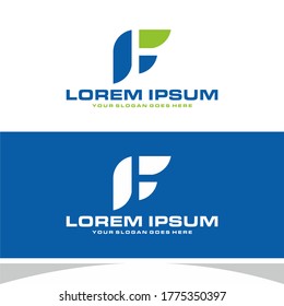 PF FP Logo Design Vector Illustration