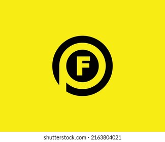 plantilla de vector de diseño de logotipo FP
