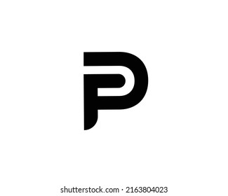 PF FP logo design vector template
