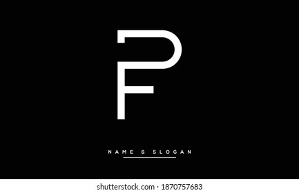 PF ,FP ,P ,F  Abstract Letters Logo monogram
