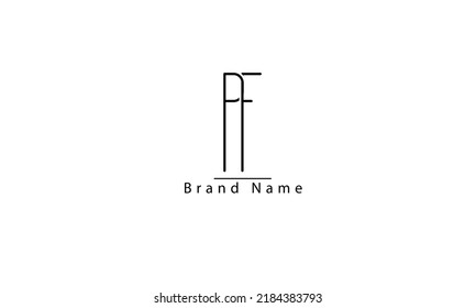 PF FP P F modelo de monograma del logo del vector abstracto