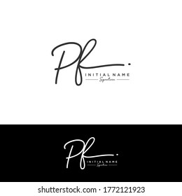 PF  Initial letter handwriting and signature logo.