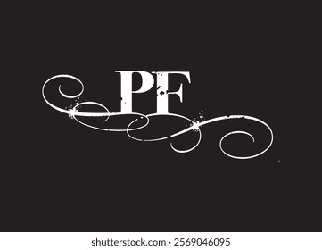 PF initial letter logo design and minimalist logo
