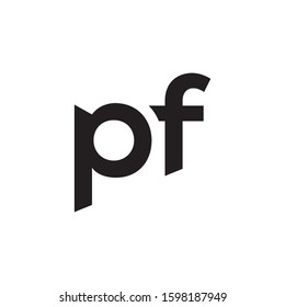 PF initial letter logo template vector icon design
