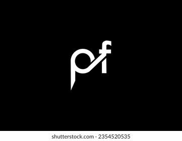 Diseño inicial del logotipo PF y logotipo minimalista