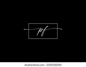PF Initial logo design and minimalist logo