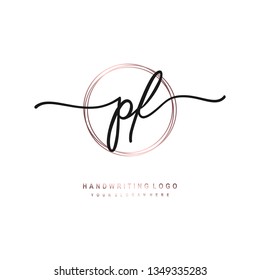 Pf Initial Signature Logo Handwriting Logo Stock Vector (Royalty Free ...