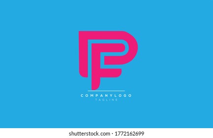PF initials monogram logo design