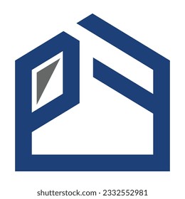 Símbolo del logotipo inicial de la letra PF