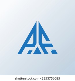 PF-Brief-Logo kreatives Design. PF einzigartiges Design.

