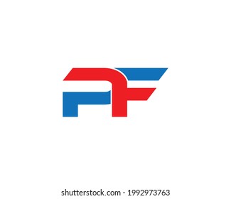 PF Letter Logo Design Creative Modern Vector