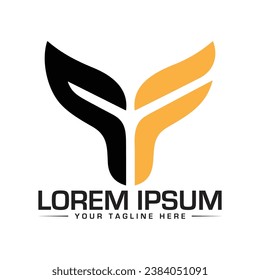 Diseño de logotipo de carta PF Diseño de logotipo creativo y único