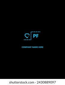 PF Letter Logo Design Unique Attractive Creative Modern Initial PF Initial Based Letter Icon Logo