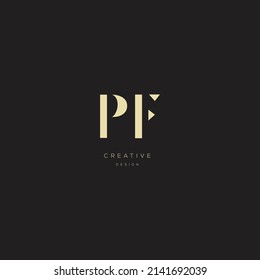 PF letters Initial icons monogram vector inspiration logo design