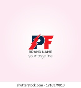PF letters vector logo design, Creative PF initials logo design 