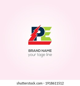 PF letters vector logo design, Creative PF initials logo design 