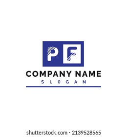 PF Logo Design. PF Letter Logo Vector Illustration - Vector