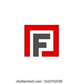 pf logo design simple modern template